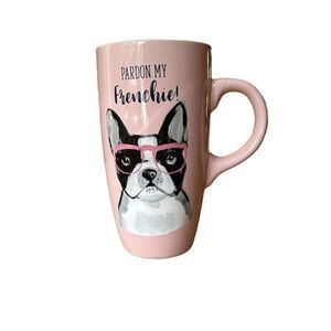 Sheffield Home Frenchie Large Mug Pink Glasses French Bulldog Whimsical Design